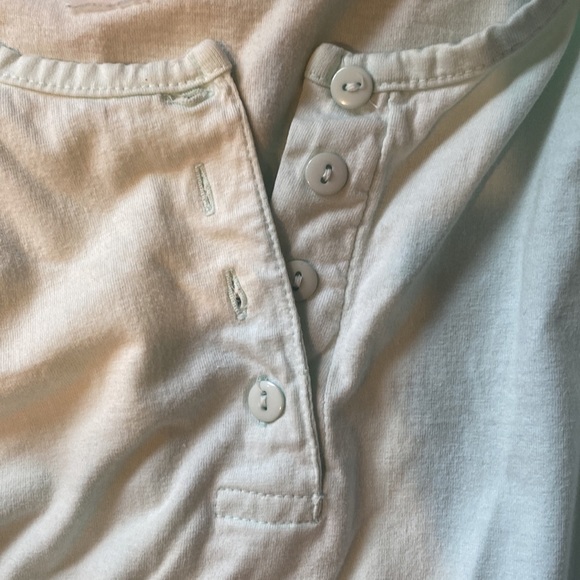 Vintage Mint Green/Light Blue T-Shirt with Buttons - Picture 9 of 9